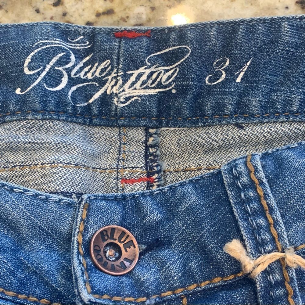 The Buckle Blue Tattoo Bell Bottom Blues Jeans Size 31 - Picture 8 of 10